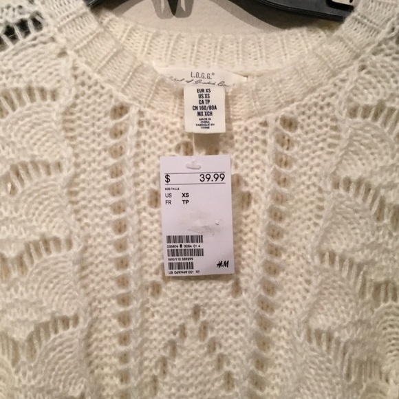 H&M Cream Long Sleeve Sweater NWT - Picture 2 of 9